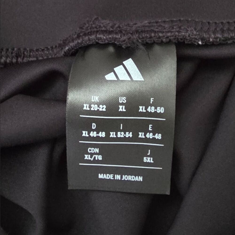 Adidas XL Black Wide Leg Cropped Pants Athleisure High Rise Zip Pockets Lounge - Picture 6 of 9